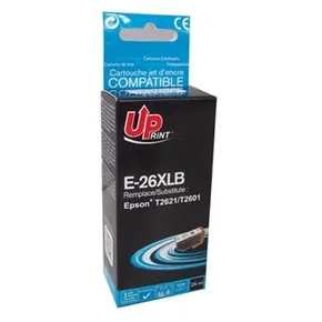 UPrint kompatibilis tinta a következőkkel: C13T26214010, T262140, 26XL, fekete, 500 oldal, 25 ml, E-26XLB,